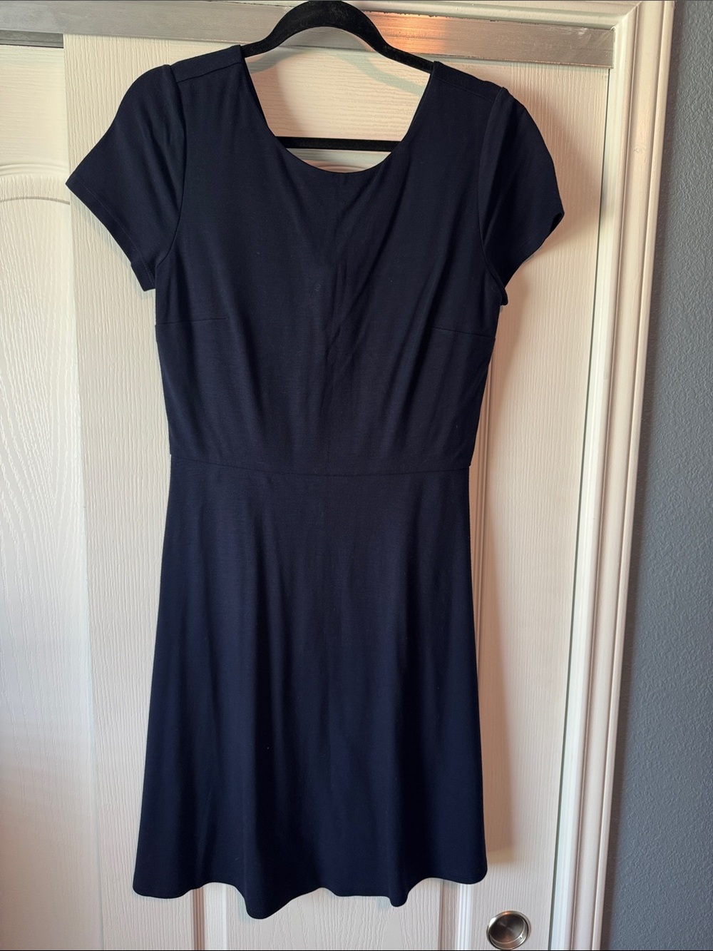 NWOT LOFT Women’s Navy Short-Sleeve Fit & Flare Dress